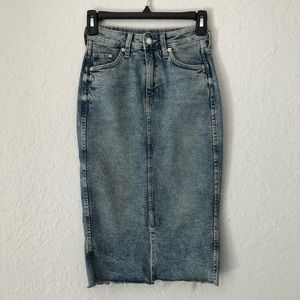 H&M Denim Knee Length Skirt